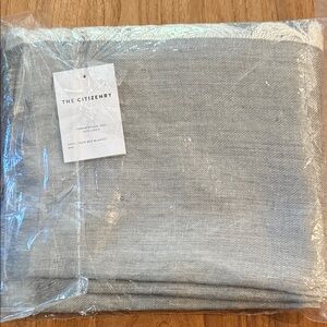 The Citizenry Light Gray 100% Linen Bed Cover or Large Throw